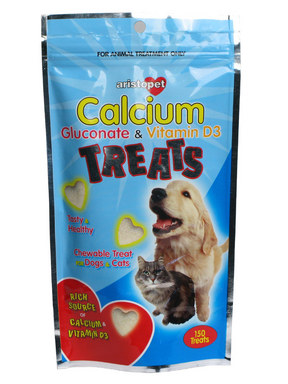 Aristopet Calcium Gluconate & Vitamin D3 Treats for Dogs & Cats