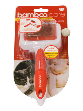 Bamboo Cat Slicker/Bristle Brush and Combs