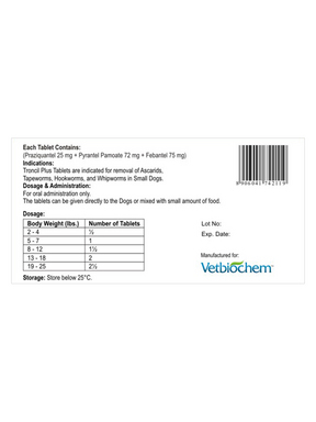 Drontal Plus Dosage Chart