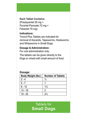 Drontal Dosage Chart